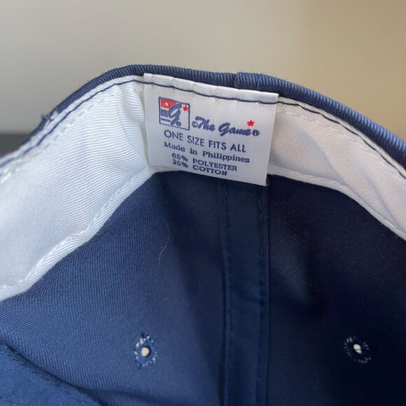 90s Vintage Atlanta Olympics Snapback Hat OSFA Dead Stock Embroidered Navy Blue - Picture 9 of 9